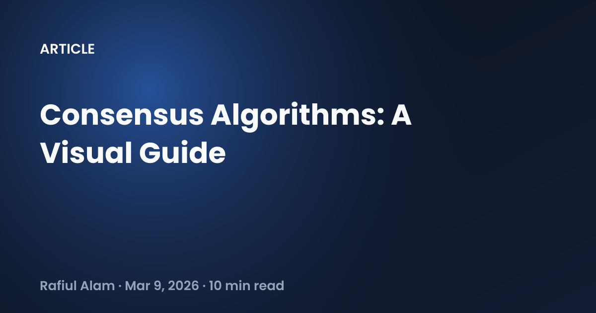 Consensus Algorithms: A Visual Guide - Rafiul Alam